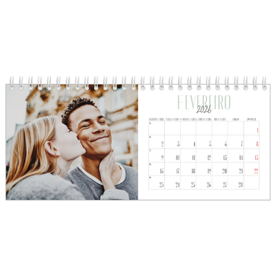 Calendários de mesa — Tipografia mista [Fevereiro]