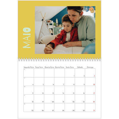 Calendário A4 duplo — Divertido e colorido [capa]