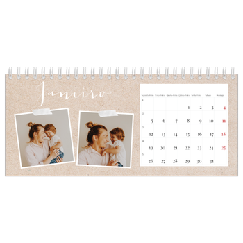 Calendário de Fotografias de Mesa — Calendário de livros de recortes
