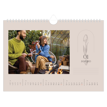 Calendário de Fotografias A4 Paisagem — Botânica simples