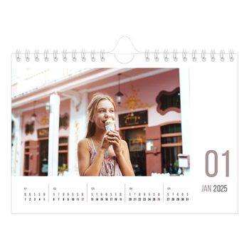 Calendário de Fotografias A5 Paisagem — Número de meses