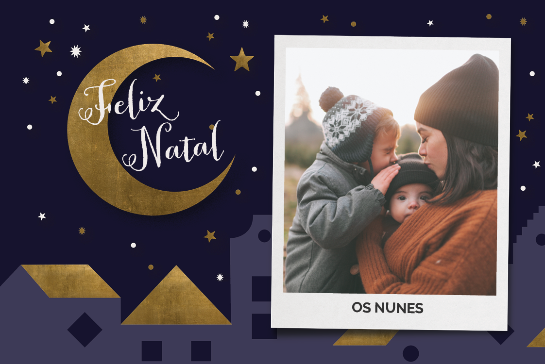 Cartões — Lua e estrelas