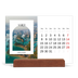 Calendário de mesa com suporte em madeira - horizontal  — O arco aberto [Março]