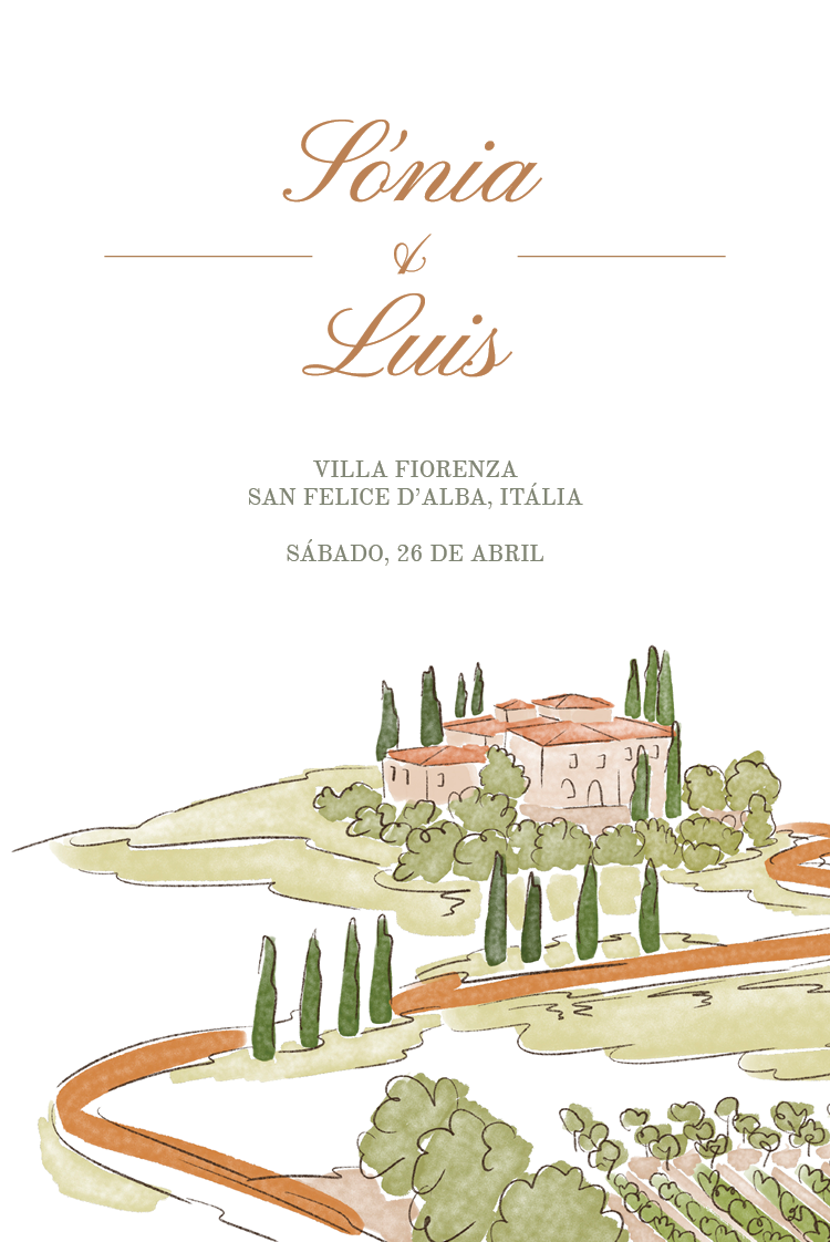 Convites — Destino em aguarela