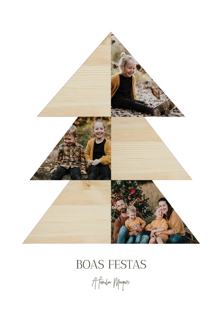 Cartões — Árvore de madeira e artesanato