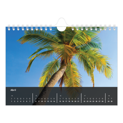 Calendário A5 horizontal — Complementos [Abril]