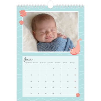 Calendário fotográfico A4 — Animais bonitos