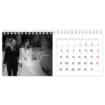 Calendários de mesa — Escrita elegante [Janeiro]
