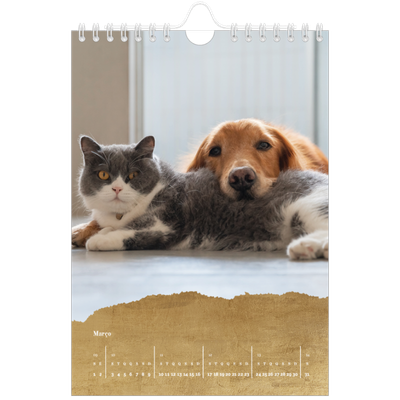 Calendário A5 — Classic Gold [Março]