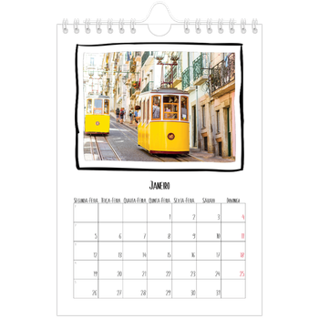 Calendário A5 — Momentos de álbum de recortes