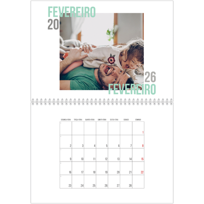 Calendário A4 duplo — Tipo de casal [Fevereiro]