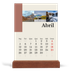 Calendário de mesa com suporte em madeira - vertical  — Vistas do mundo [Abril]