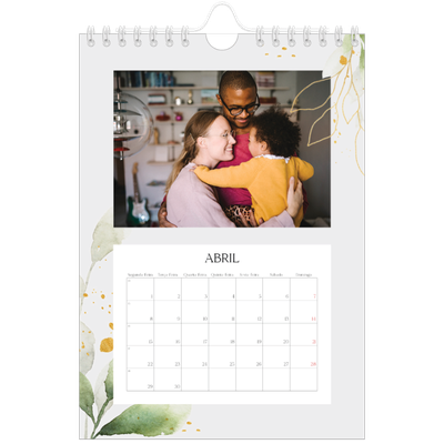 Calendário A5 — Salpicos florais [Abril]