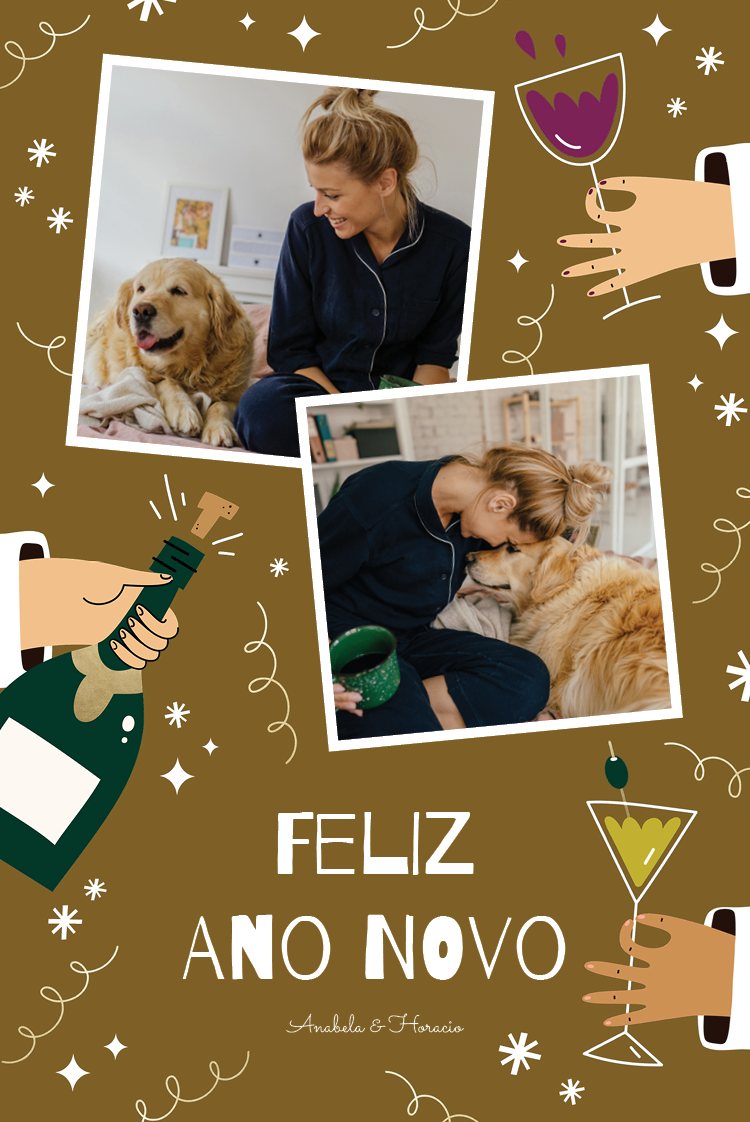 Cartões — Ano novo pop