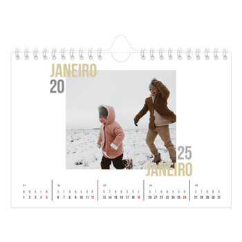 Calendário de Fotografias A5 Paisagem — Tipo de casal