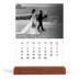 Calendário de mesa com suporte em madeira - vertical  — Escrita elegante [Fevereiro]