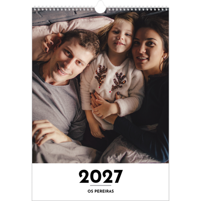 Calendário A3 — Destaque da letra [capa]