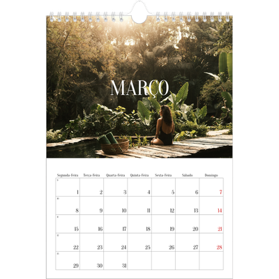 Calendário fotográfico A4 — Escapadinha infinita [Março]