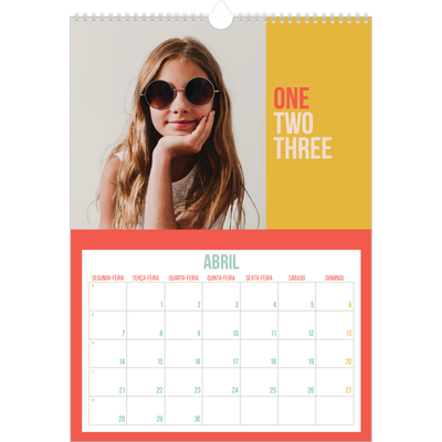Calendário A3 — Brilhante e bonito [Abril]