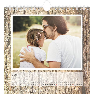 Calendário quadrado — Casca de árvore [Abril]