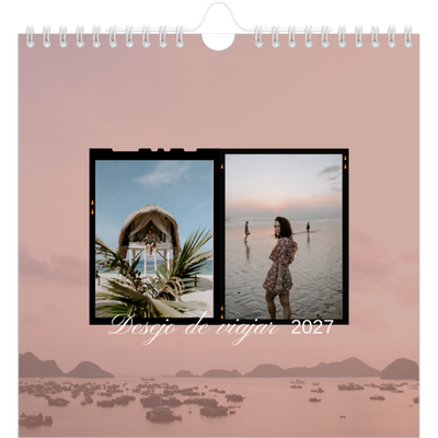Calendário quadrado — Aventura e desejo de viajar [capa]