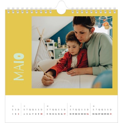 Calendário quadrado — Divertido e colorido [capa]