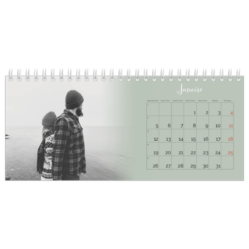 Calendário de Fotografias de Mesa — Verde enevoado