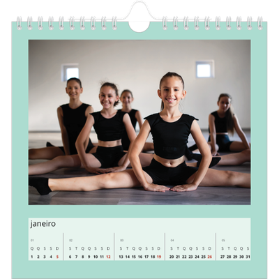 Calendário quadrado — Neo Scandi [Janeiro]