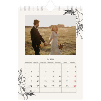 Calendário A5 — Tinta e hera [Maio]