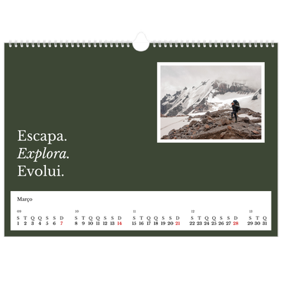 Calendário A3 Horizontal — Terra editorial [Março]
