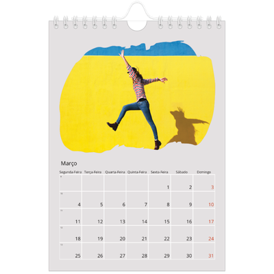 Calendário A5 — Fotografias com pincel [Março]