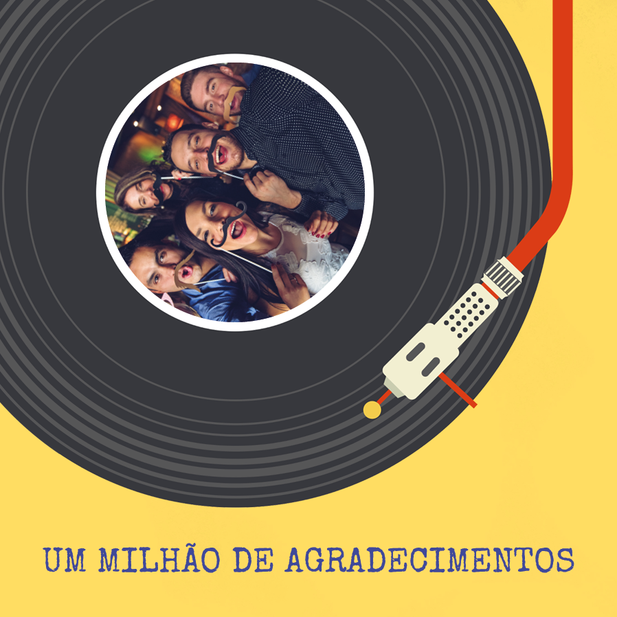 Cartões de agradecimento — Festa dos anos 80