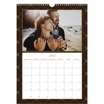 Calendário A3 — Vintage monocromático [Abril]