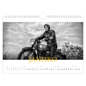 Calendário de Fotografias A4 Paisagem — Estilo Heritage