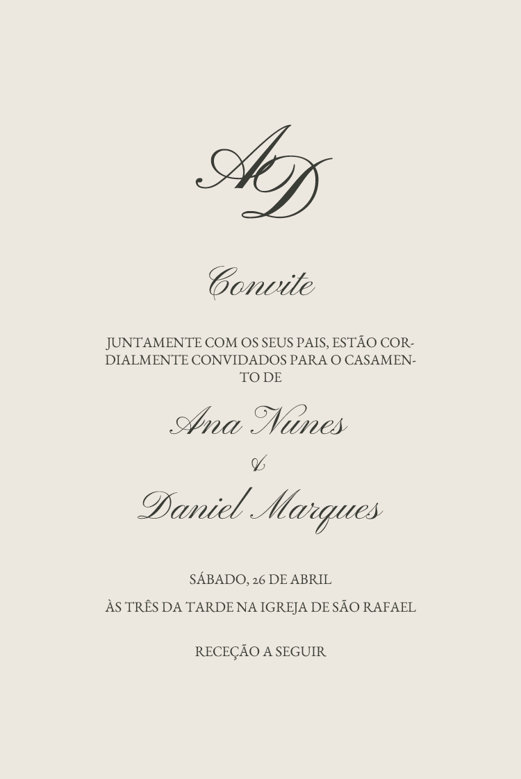 Convites — Escrita intemporal