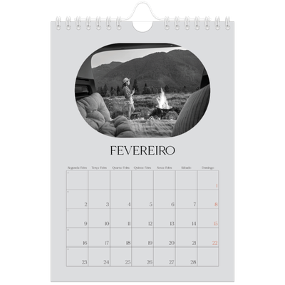 Calendário A5 — A estrada aberta [Fevereiro]