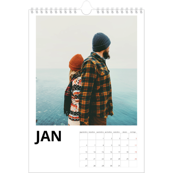 Calendário fotográfico A4 — White space