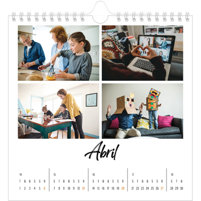 Calendário quadrado — Isto sou eu [Abril]