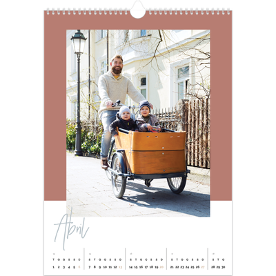 Calendário A3 — Molduras de terra [Abril]