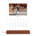 Calendário de mesa com suporte em madeira - vertical  — Clássico cobalto [Março]