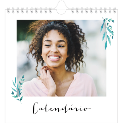 Calendário quadrado — Ilustrações de flores [capa]