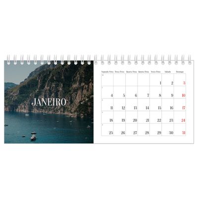 Calendários de mesa — Escapadinha infinita [Janeiro]