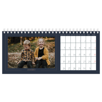 Calendário de Fotografias de Mesa — Azul da Prússia