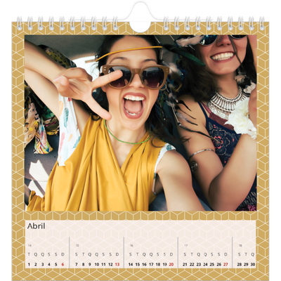 Calendário quadrado — Geométrico [Abril]