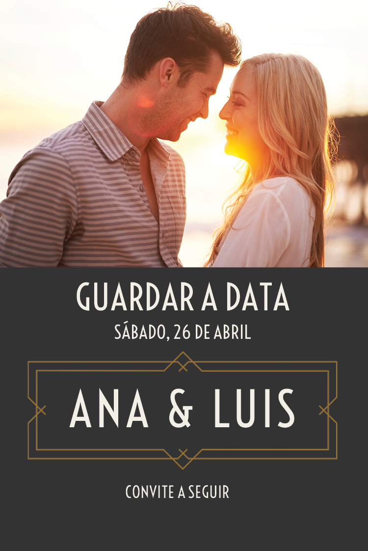 Save the date — Placa de identificação Gatsby