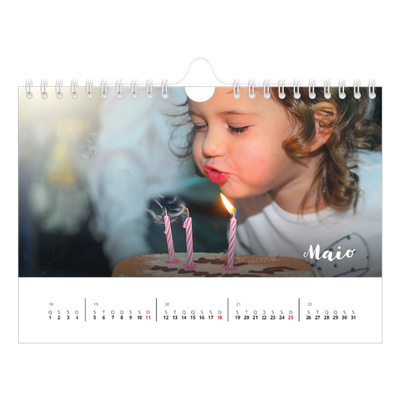 Calendário A5 horizontal — Script simples [capa]