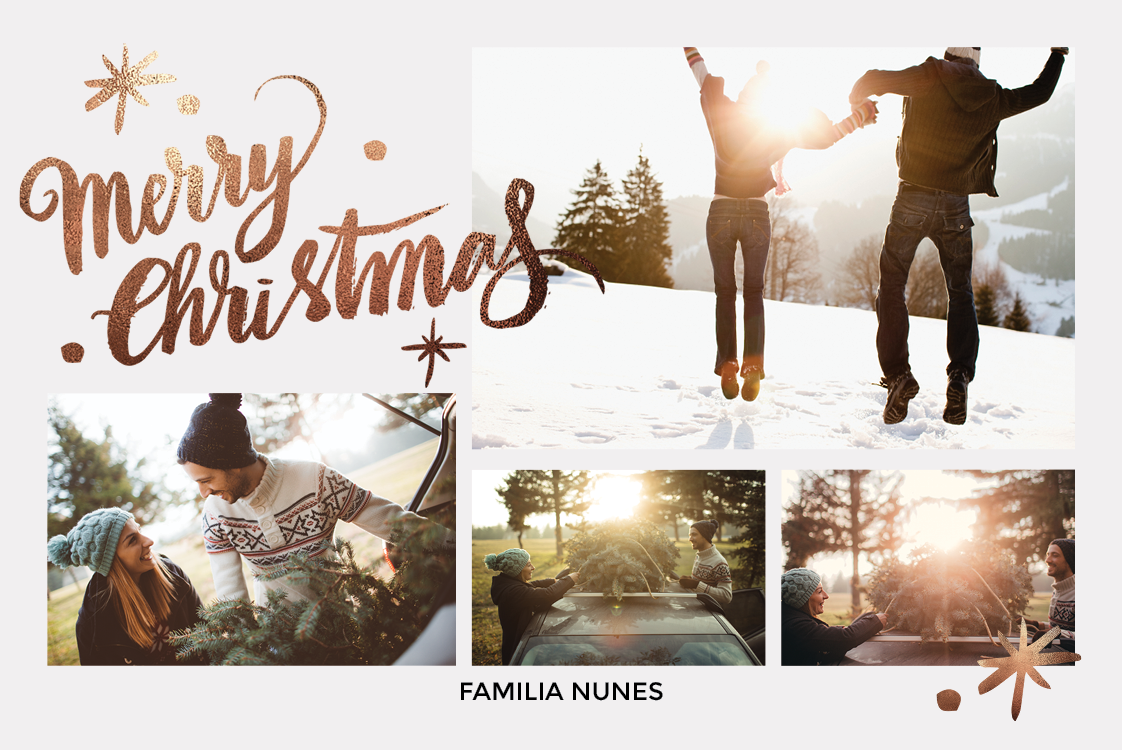 Cartões — Natal de cobre