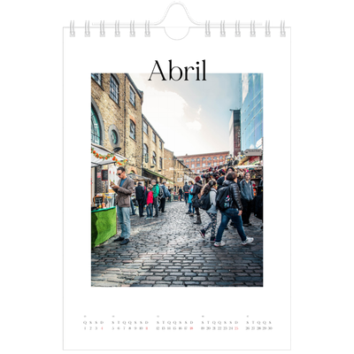 Calendário A5 — O meu diário de viagem [Abril]