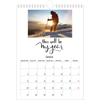 Calendário fotográfico A4 — Citações