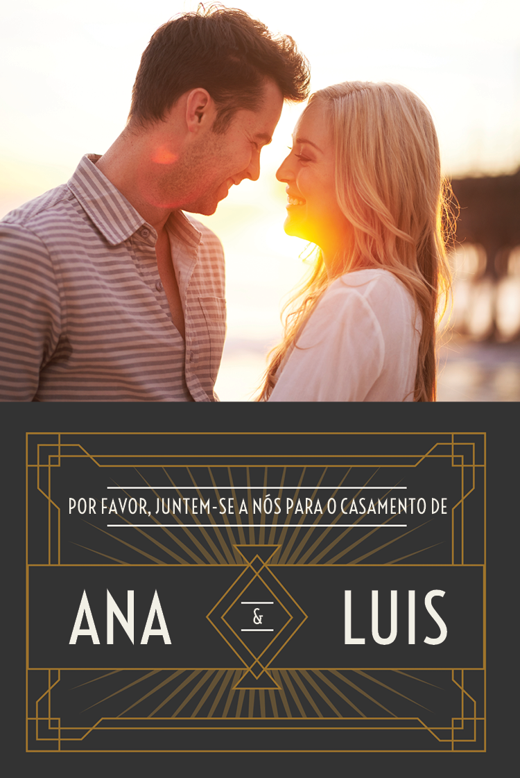 Convites — Placa de identificação Gatsby